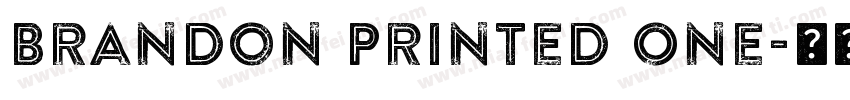 Brandon Printed One字体转换